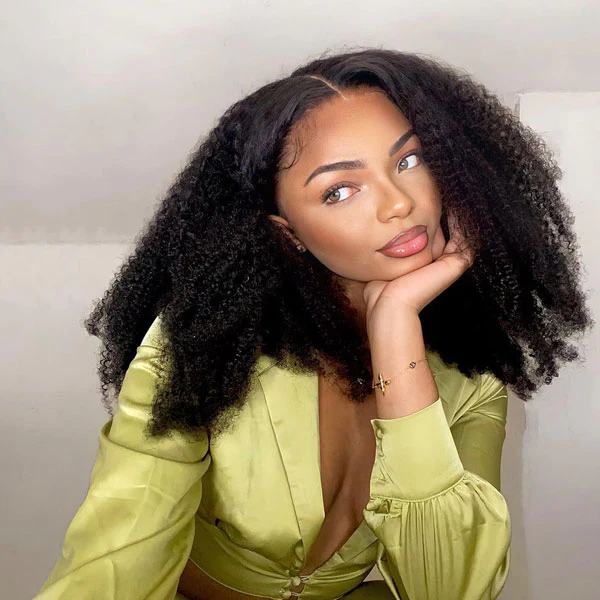 Vshow Bleached Knots Afro Curly Wear Go Wig Ready To Wear HD Lace Glueless Human Hair Wigs - Image 5