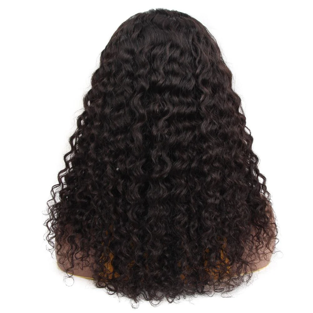 VSHOW HAIR Curly Style Water Wave Human Hair U Part Wigs Natural Black - Image 6