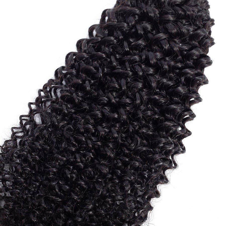 VSHOW HAIR Premium 9A Mongolian Human Virgin Hair Kinky Curly Natural Black 3 Bundles Deal - Image 8