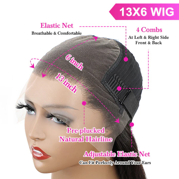 VSHOW Bleached Knots Straight Hair 13x6 Lace Front Human Hair Wigs Trendy Shoulder Length Straight Hair Wear Go Wigs - Image 5