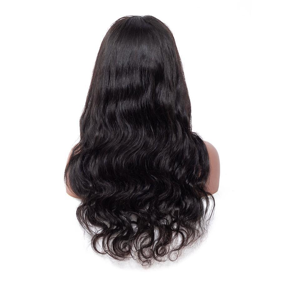 VSHOW Transparent Lace Front Wigs Body Wave Human Hair Natural Black - Image 3