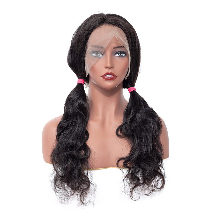 VSHOW HAIR Premium 9A Body Wave Human Hair Full Lace Wigs Natural Black - Image 3