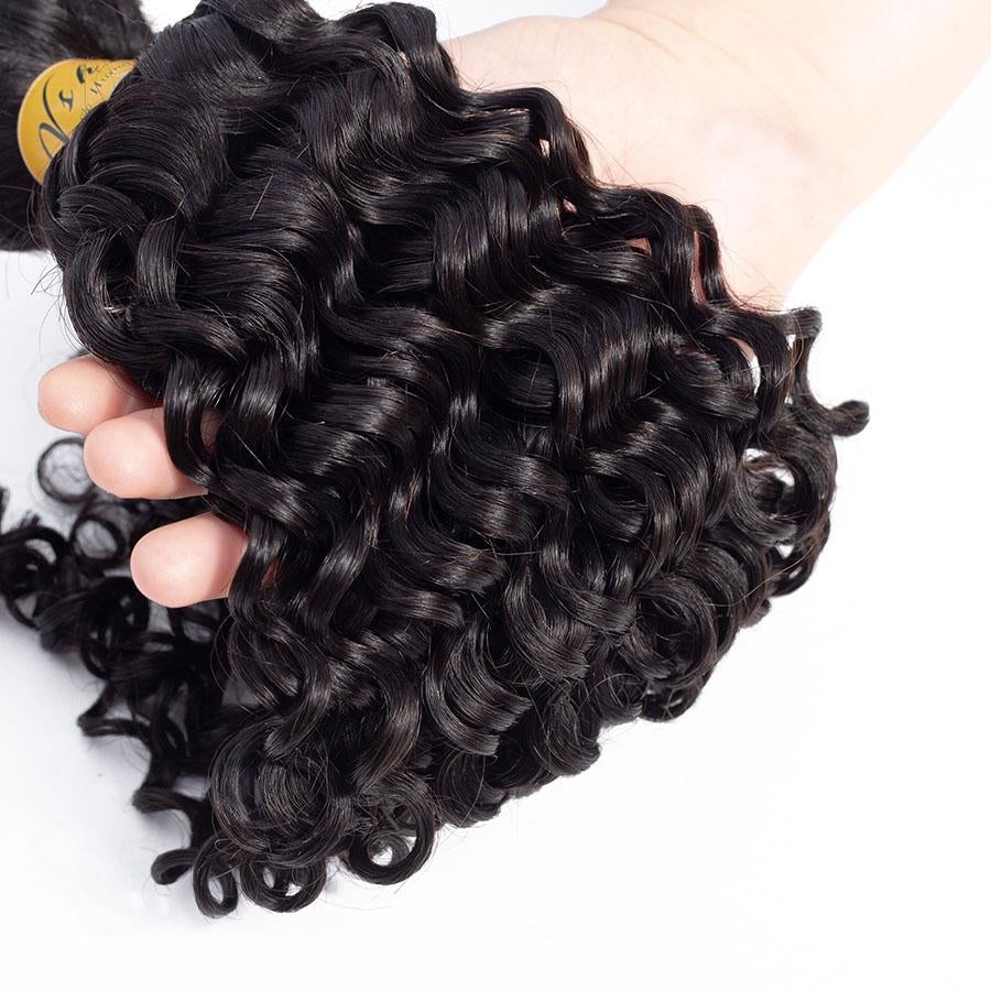 VSHOW HAIR Premium 9A Indian Human Virgin Hair Natural Wave Natural Black 4 Bundles Deal - Image 6